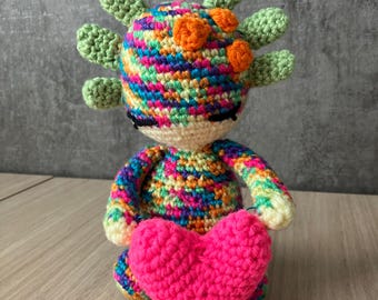 Alex, el peluche amigurumi de ajolote
