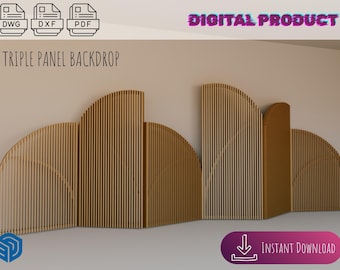 Decorative Arch Room Divider | Modern Slatted Partition
