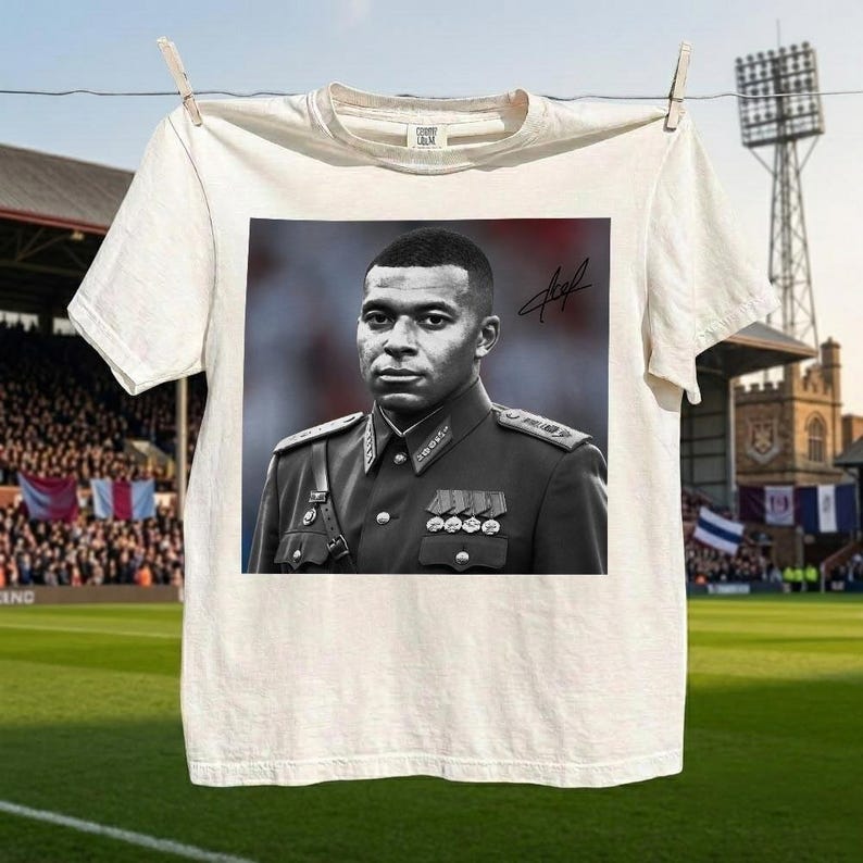 Mbappé meme T-shirt, grappig dictator T-shirt, cadeau voor voetbalfans, humoristische kleding afbeelding 2