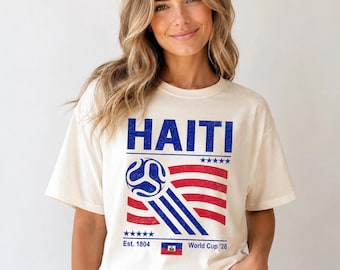 Haiti Soccer T-Shirt, Retro 90s Flag Haiti Team, World Cup 2026 Sweatshirt, Fan Gift