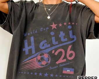 Haiti Soccer World Cup Tee, Retro 90s Football Team Shirt, Game Day Fan Gift