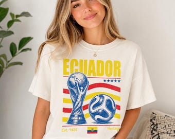 Ecuador Soccer T-Shirt, Retro 90s Football World Cup 2026, Vintage Ecuador Fan Gift