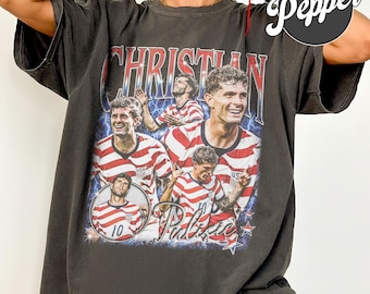 Christian Pulisic Bootleg Rap Style T-Shirt, USA Soccer Fan Gift, World Cup Tee