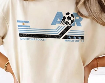 Camisa Argentina Soccer World Vintage Comfort Colors