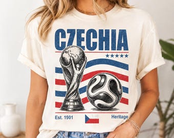 Czechia Soccer T-Shirt, 90s Vintage Football World Cup 2026, Czechia Fan Gift