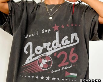 Jordan Soccer World Cup Tee, 90s Style Football Shirt, Retro Fan Gift, World Cup Jersey