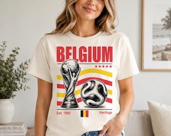 Belgium Soccer T-Shirt, Retro 90s Football World Cup 2026, Vintage Belgium Fan Gift