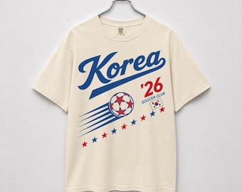 Korea Soccer T-Shirt, 90s South Korea Football Team, World Cup 2026 Tee, Vintage Fan Gift