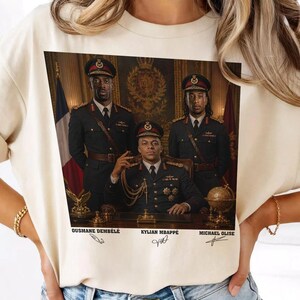 Mbappe Olise Dembele Dictator Funny Soccer T-Shirt, Humorous France Football Tee image 2