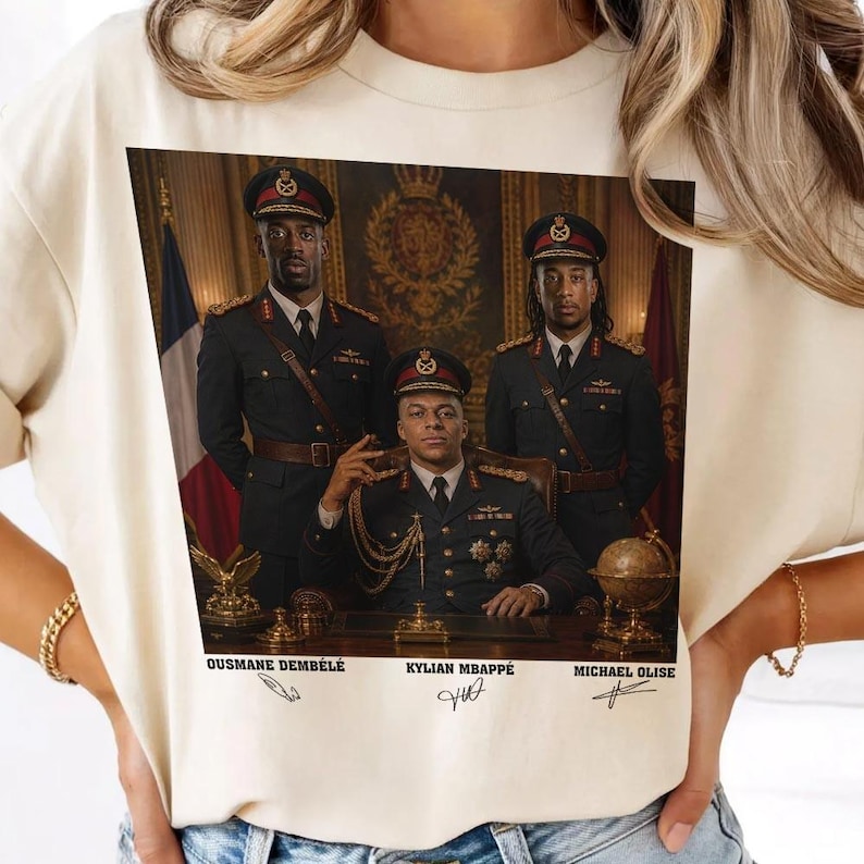 Mbappe Olise Dembele Dictator Funny Soccer T-Shirt, Humorous France Football Tee image 2