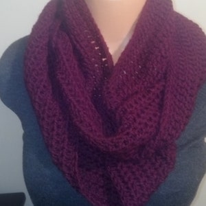 Burgundy Maroon Wine  Infinity Scarf