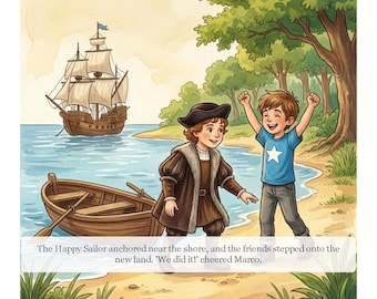 La aventura de Christopher: Un niño explora una tierra mágica con un amigo.