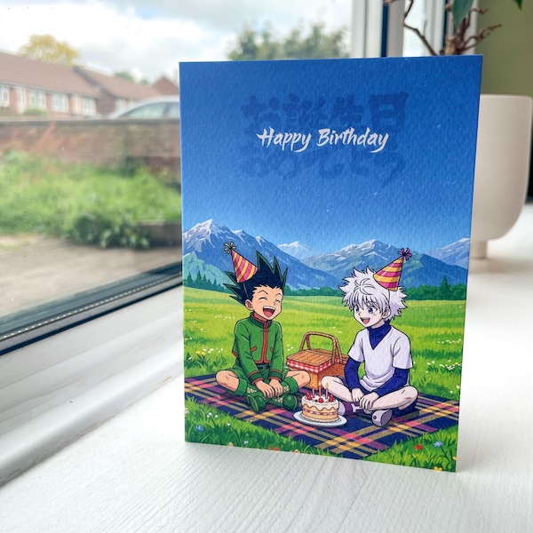 Tarjeta de cumpleaños del anime HxH