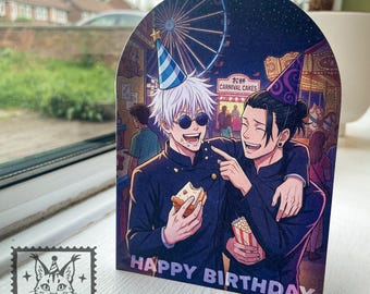 Gojo Geto Anime Birthday Card