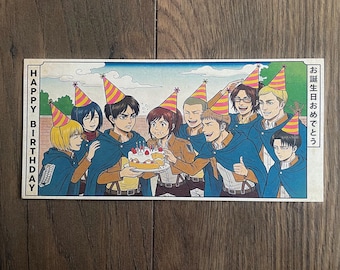 AOT Anime Birthday Card