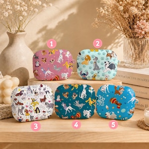Disney Dogs AirPods Case Cute Retro Cartoon Earbud Cover for AirPods Pro 1 2 3 Protective Shell Case Dog Lover Gift