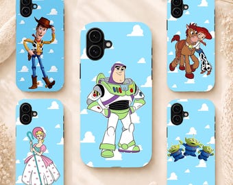 Toy Story Phone Case Retro Cloud Cute Woody Buzz Lightyear Jessie Bo Peep iPhone Case Samsung Galaxy Cover Disney Pixar Gift