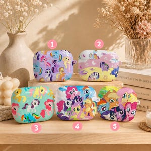My Little Pony AirPods Case, Cute Pastel Cartoon Headphone Cover, Twilight Sparkle Fluttershy Rainbow Dash Gift, Magic Pony Accessories