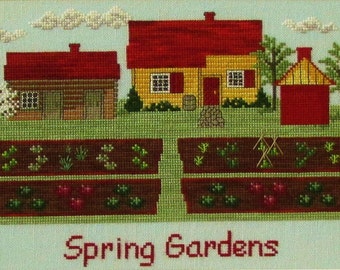 Spring Gardens PDF Download Cross Stitch Pattern