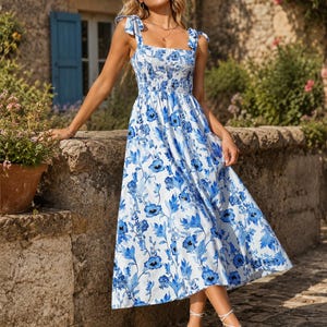 embroidery cotton dress for women Abstract Floral Belted Shirt Ivory / XL / PF259363 Plus Size Wedding Guest link-otto-mini-dress Donji rub A kroja. Size:44 EU - 11 US