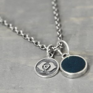 Third Eye Chakra Necklace - Blue Azurite Necklace - Crystal Necklace