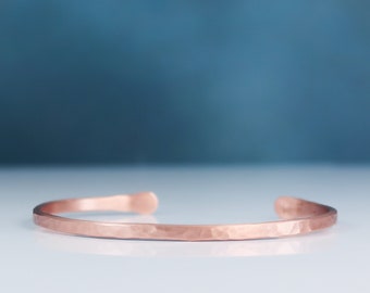 Copper Bracelet - Hammered Copper Cuff