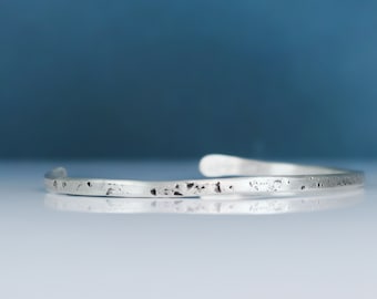 Sterling Silver Cuff Bracelet, Hammered Silver Cuff, Sterling Silver Bracelet, Hammered Silver Bracelet, 10G