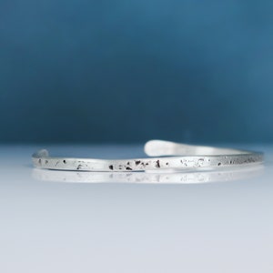 Sterling Silver Cuff Bracelet, Hammered Silver Cuff, Sterling Silver Bracelet, Hammered Silver Bracelet, 10G