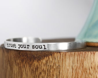 Silver Inspirational Bracelet - Skinny Sterling Silver Bracelet