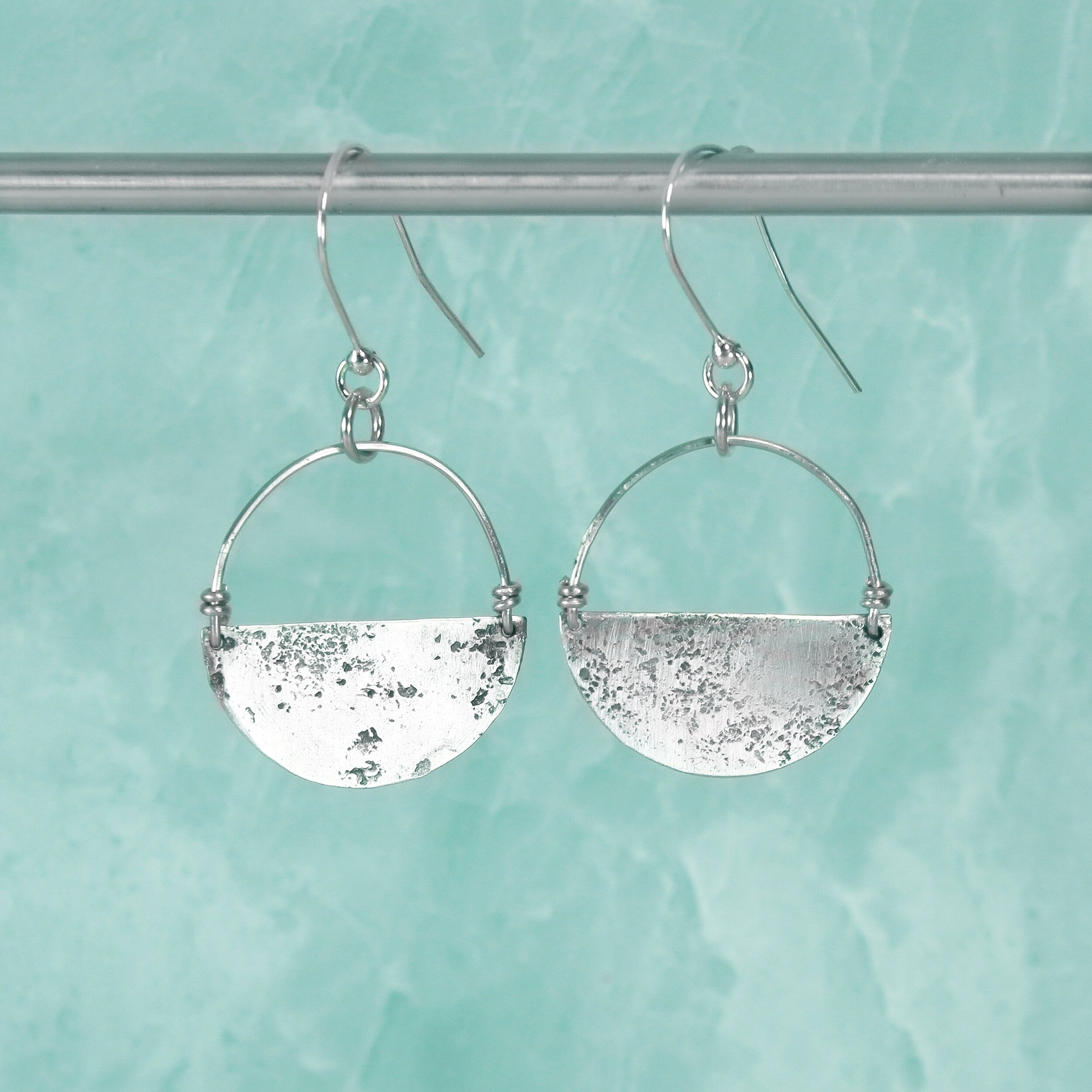 Hoop Earrings, Circle Earrings, 1st Anniversary Gift for