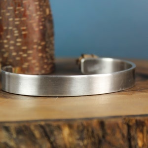 Mens Silver Cuff Bracelet - 3/8" Custom Mens Bracelet - Mens Silver Bracelet