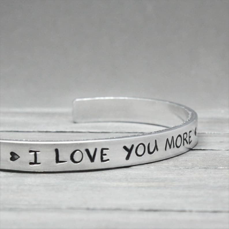 I Love You More Cuff Bracelet Mom Daughter Jewelry I Love You Most image 4