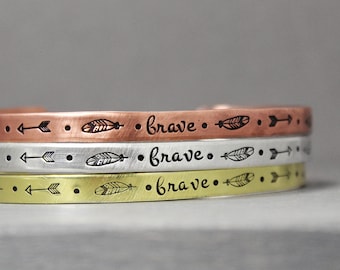 Copper Brave Bracelet - Intention Bracelet - Inspiration Bracelet - Copper Jewelry