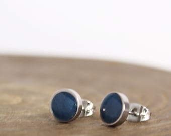 Blue Azurite Earrings - Third Eye Chakra Earrings - Gemstone Earrings