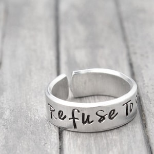 Inspiration Ring - Anchor Ring - Adjustable Ring - Refuse to Sink Thumb Ring