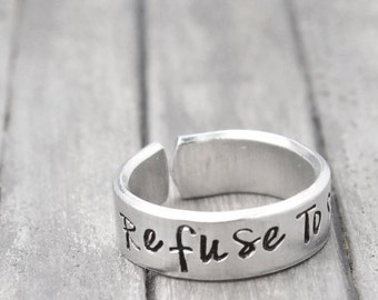 Inspiration Ring - Anchor Ring - Adjustable Ring - Refuse to Sink Thumb Ring