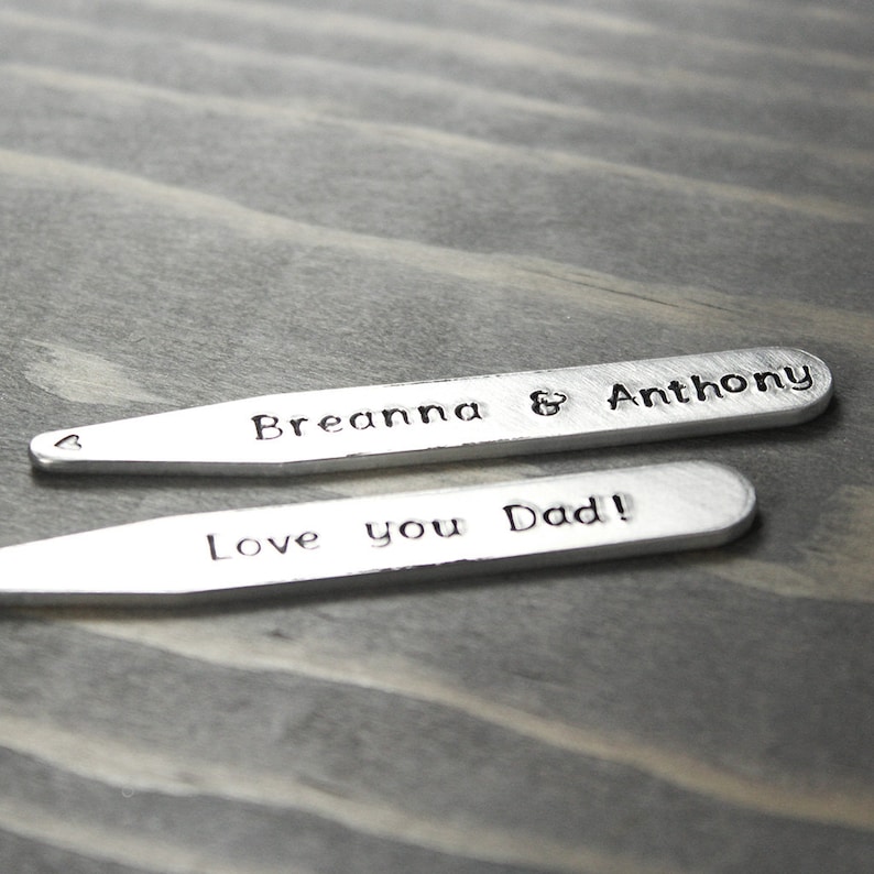 Personalized Collar Stays Personalize Gift Idea Gifts for Etsy