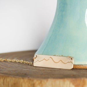 Gold Mountain Necklace - Mountain Jewelry - Climbing Jewelry - Gift for Her