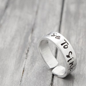 Inspiration Ring Anchor Ring Adjustable Ring Refuse to Sink Thumb Ring image 3