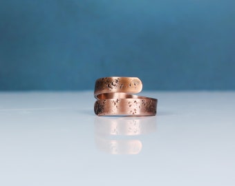 7 Year Anniversary Gift, Copper Thumb Rings for Women, Copper Ring, Gift for Her