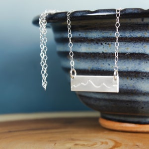 Silver Mountain Range Necklace - Silver Tetons Necklace - Mountain Necklace - Jackson Hole Necklace -