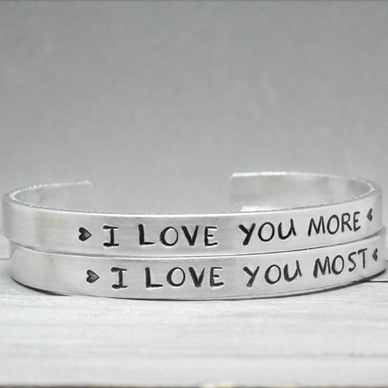 I Love You More Cuff Bracelet Mom Daughter Jewelry I Love You Most image 1