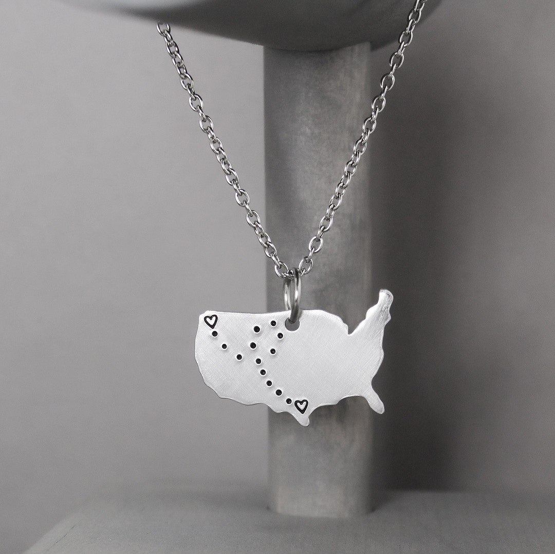 Long Distance Relationship Necklace Long Distance Jewelry Going