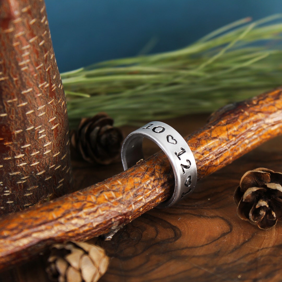 Custom Ladies Rings Custom Engraved Ring, Custom Date Ring, Adjustable Rings for Women ...