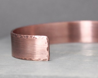 Mens Copper Bracelet - Hand Stamped Copper Cuff Bracelet - Custom Mens Bracelet