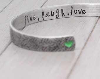 Inspiration Bracelet - Handstamped Jewelry - Intention Bracelet