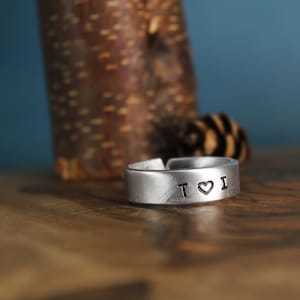 Custom Initial Ring, Custom Name Ring, Personalized Gifts, Dainty Initial Ring