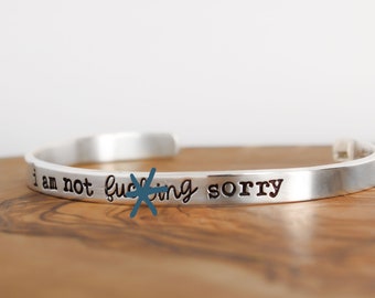 Cuff Bracelet, Personalized Bracelet, Self Love, Thinking of You Gift, Self Gift,