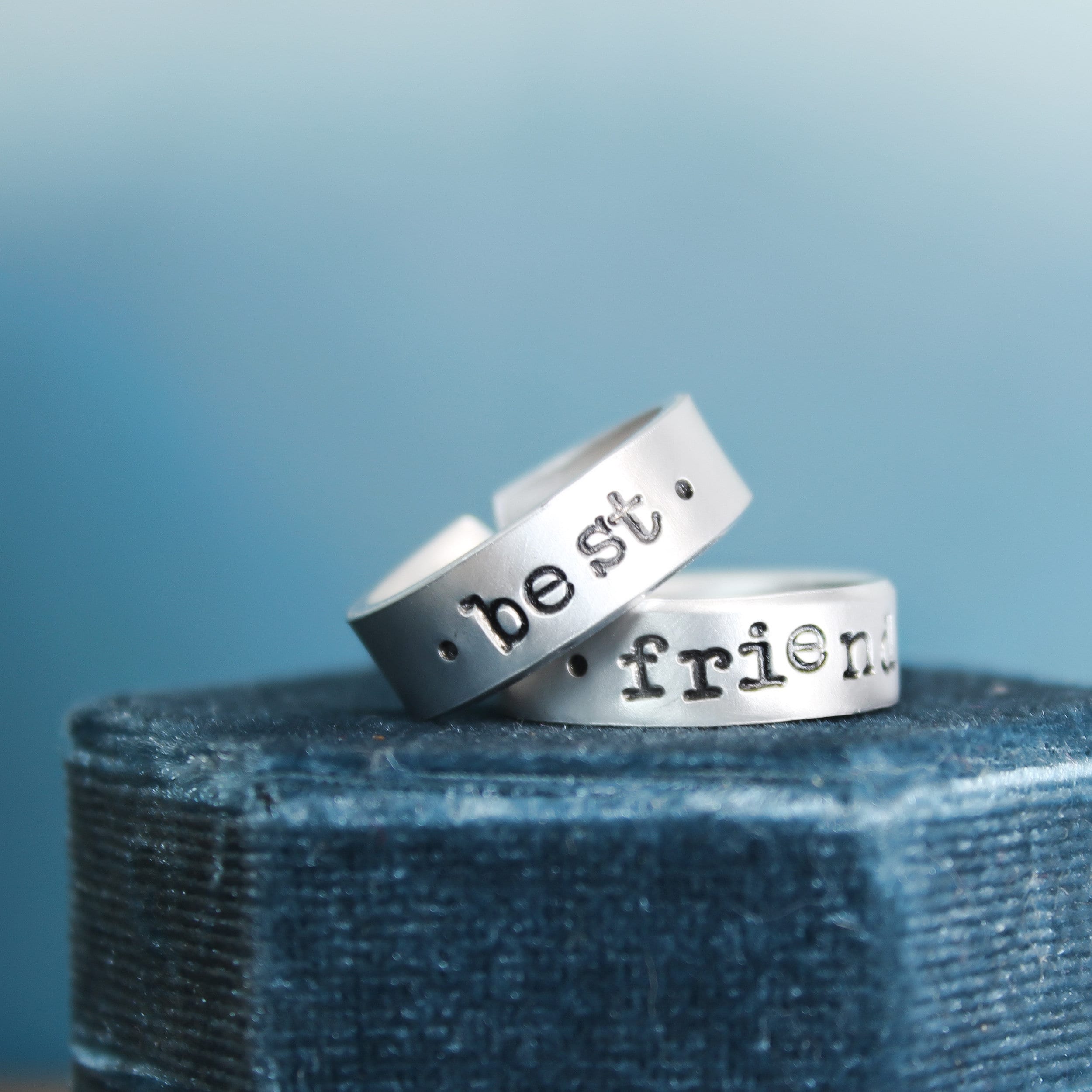 Best Friend Rings - Friendship Rings - Handstamped Jewelry Best Bitches ...