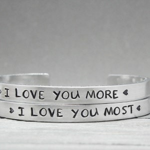 I Love You More Cuff Bracelet Mom Daughter Jewelry I Love You Most image 2